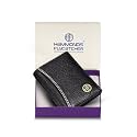 HAMMONDS FLYCATCHER Genuine Leather Card Holder Wallet for Man &amp; Women - Credit Card Holder for Men, RFID Credit Card Wallet with 6 Card Slots, ATM Card Holder for Men - Black