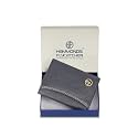 HAMMONDS FLYCATCHER Genuine Leather Card Holder Wallet for Man &amp; Women - Credit Card Holder for Men, RFID Credit Card Wallet for Men with 6 Card Slots - Grey
