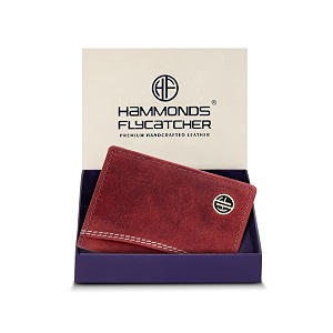 hammonds flycatcher genuine leather credit card holder wallet for man amp women currency slot rfid protected atm card wallet for men 6 slots gift for men father husband boyfriend vintage red