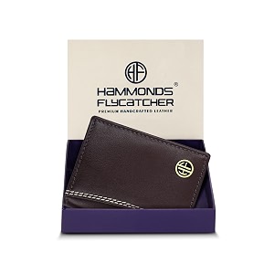 hammonds flycatcher genuine leather credit card holder wallet for man amp women with currency slot rfid protected atm card wallet for men 6 slots gift for men father husband boyfriend coffee brown