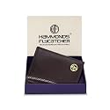 HAMMONDS FLYCATCHER Genuine Leather Credit Card Holder Wallet for Man &amp; Women with Currency Slot, RFID Protected ATM Card Wallet for Men 6 Slots, Gift for Men, Father, Husband, Boyfriend, Coffee Brown