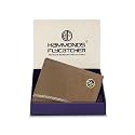 HAMMONDS FLYCATCHER Genuine Leather Credit Card Holder Wallet for Man &amp; Women, Currency Slot, RFID Protected ATM Card Wallet for Men, 6 Slots, Gift for Men, Father, Husband, Boyfriend, Vintage Brown