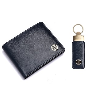 hammonds flycatcher gift for men combo - genuine leather wallet keyring combo - wallet for men leather original - birthday special amp unique gift ideas for husband boyfriend teachers father