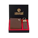 HAMMONDS FLYCATCHER Genuine Leather Wallet Keyring Combo, Valentine's Gift For Boyfriend And Husband, Birthday Gift For Boyfriend, Leather Wallet &amp; Keyring Combo, Gift Ideas,brown