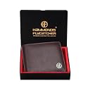 HAMMONDS FLYCATCHER RFID Protected Bi-Fold Wallet for Men Leather Original, Mens Wallet, Leather Wallets for Men, Classic Purse with 4 Card Slots, Coin Pocket, Gift for Mens - Redwood Brown