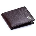 HAMMONDS FLYCATCHER Genuine Leather Wallets for Men | Croc Brown Men's Wallet | RFID Protected Leather Wallet for Men | Mens Wallet with 4 Card Slots | Purse for Men/Money Bag for Men - Gift for Him