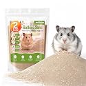 Hamster Sand Bath, Natural Desert Sand with Deodorizing Baking Soda, Odor Control Bathing Sand for Hamsters Gerbils Syrian, 2/5/10 Lb (2 Lb)