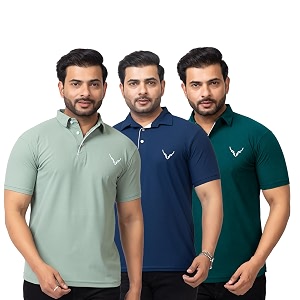 HANABY Mens Summer Polo Solid Half Sleeves