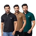 HANABY Men39s Summer Polo Solid Half Sleeves