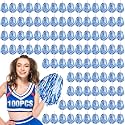 Hanaive 100pcs Metallic Cheerleading Pom Poms Bulk