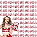 Hanaive 100pcs Metallic Cheerleading Pom Poms Bulk