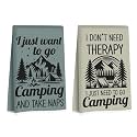 2 Pcs Camping Kitchen Towels 24x14 Inch, Mountain Trees Dish Towel