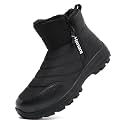 Hanani Mens Winter Snow Boots Fur Lined Warm Ankle Boots Zipper Closure Waterproof Outdoor Boots Men's Lightweight Comfortable Shoes