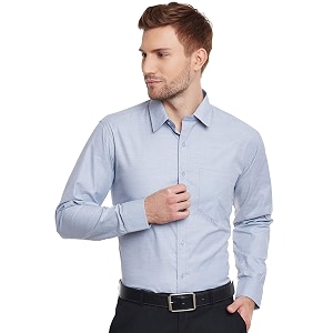 Hancock English Navy Men Slim Fit Solid