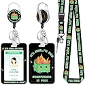 Hancynir Dumpster on Fire Lanyards for Id Badges with Retractable Reel Clip