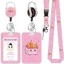Hancynir Dumpster on Fire Lanyards for Id Badges with Retractable Reel Clip