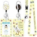 Hancynir Goose Lanyards for Id Badges, Badge Holder Retractable Reel Clip