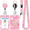 Hancynir Quote Lanyards for Id Badges, Badge Holder Retractable Reel Clip