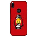 Hand Drawn Vintage Kerosene Lamp Hard Printed Designer Case for Apple iPhone X (Logo View Case) Back Cover MRR1483