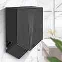Hand Dryer 6-10 Seconds to Dry, 1500W Electric Hand Dryer for Toilets Commercial, Automatic Sensor Hand Dryer for Kitchen, Bathroom and Toilet, V-Shaped Independent Air Outlet(Black)