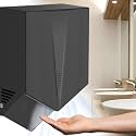 Hand Dryer for Toilets Commercial, 1500W Electric Hand Dryer, Wall Mounted Hand Dryers, Automatic Induction Low Energy Hands Drying Device for Kitchen, Bathroom, 6-10 Seconds to Dry(Black)
