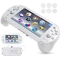 Hand Grip Handle Joypad Protective Case with L2 R2 Trigger Button Grip Shell Controller Protective Case for Sony PlayStation PS Vita 2000 PSV 2000 PS Vita Slim.（White）