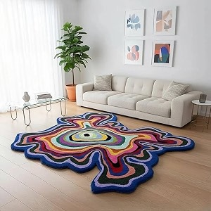 Hand Made Tufted Carpet Premium Wool Abstract