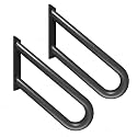Hand Rails for Outdoor Steps Stair Railing Indoor Rail Metal Heavy Duty Non-Slip 1-3 Step Wall Mount Grab Bars U-Shape Safety Handle Garage Porch Courtyard Doorways (2 Pack 16")