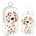 Hand Sanitizer Spray Case, Compatible with Touchland Hand Sanitizer Mist Spray, Portable Mini Pouch, Fashion Accessory Keychain with Snap Hook 1FL. OZ., Spotted Dog