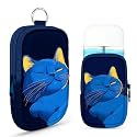 Hand Sanitizer Spray Case, Portable Hand Sanitizer Holder, Mini Pouch, Zippered Pouch Case for Hand Sanitizer, Fashion Accessory with Snap Hook Hand Sanitizers 1FL. OZ., Napping Cat