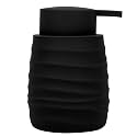 Hand Soap Dispenser Plastic Pump Rust Resistant Leak-Proof Non-Slip Refillable Liquid Hand Sanitizer Dispenser for Bathroom, Kitchen 7.7oz - Black