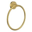 Hand Towel Holder Screw-in Gold Towel Ring for Bathroom Wall Stainless Steel Towel Hanger Round Towel Racks for Bathroom Decor and Accessories