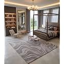 Hand Tufted Premium Wool Abstract Topographic Wave