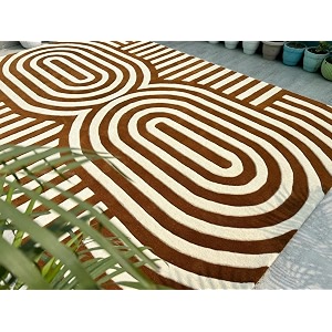 Hand-Tufted Wool Carpet for Living Room 5x7