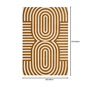 Hand-Tufted Woolen Carpet for Living Room 6x9
