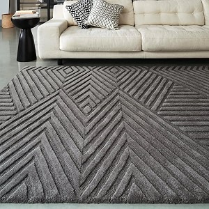 Hand-Tufted Woolen Carpet for Living Room 4x6