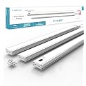 Leetdud Hand Wave Under Cabinet LED Lighting Plug in, 20 Inch 3 Pcs Dimmable Linkable Ultra Thin Aluminum Alloy Housing, 4000K Natural White Motion Sensor Counter Lights for Kitchen, Shelf, Cupboard