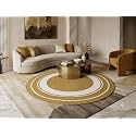 Hand Woven Braided Carpet Rugs Round Traditional