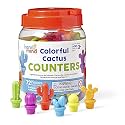 hand2mind Colorful Cactus Counters, 72 Pieces, Ages 3+