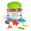 hand2mind Neighborhood Wheels Counters, 72 Pieces, Ages 3+