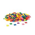 hand2mind Plastic Square with 7 Color Tiles, Color Sorting, Math Counters, Counting Manipulatives, Colored Plastic Squares, Math Manipulatives, Bingo Chips, Game Tokens, Tiles Learning (Set of 400)