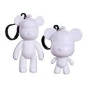 HANDA DIY Painting Fluid Bear Teddy Bear Violent Bear Gloomy Bear Painting Kit Set Creative Home Decorations Handmade Doll Figurine Toys Gift for Birthday Valentines (3 inch Keychain, Bear Mold)