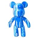 HANDA DIY Painting Fluid Bear Teddy Bear Violent Bear Gloomy Bear Painting Kit Set Creative Home Decorations Handmade Doll Figurine Toys Gift for Birthday Valentines (13.4 inch, Yellow+White+Blue)