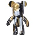HANDA DIY Painting Kit - Teddy Bear &amp; Gloomy Bear Figurines, Creative Home Decorations, Handmade Doll Toys, Gift for Birthday &amp; Valentines (9.05 inch, Gold+White+Black)