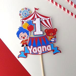 handcrafted 3d custom carnival cake topper