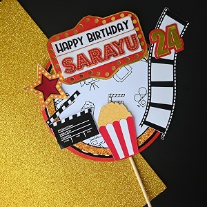 handcrafted 3d custom movie cake topper