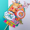 Handcrafted 3D Custom Party Animal Cake Topper