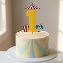 Handcrafted Carnival Cake Topper with Custom Name &amp; Age – Personalized Birthday Cake Decoration, Party Decor