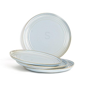 bodhi house porcelain quarter plates set 4 pieces arctic blue