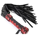Handcrafted Gentle Horse Whip - 19.7 and 27.6 Inches Genuine Leather Ridint Tools - Thick Equestrian Training and Riding Essential